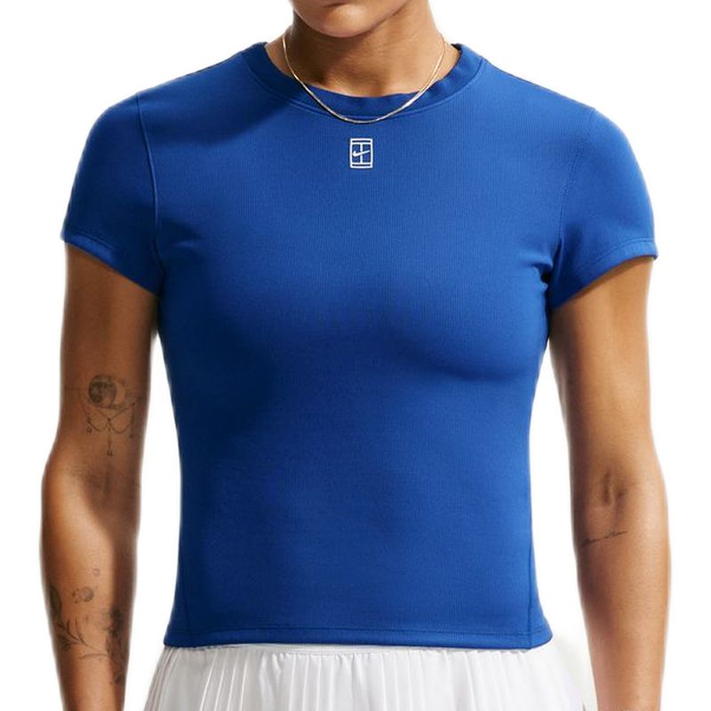 Damski T-shirt Nike Court Advantage Dri-Fit Short-Sleeve Tennis - old royal/white