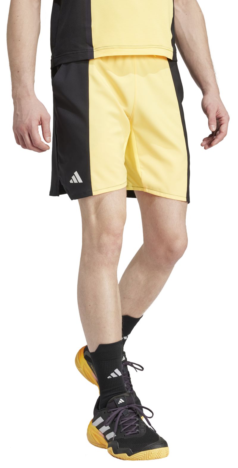IW4072_2_APPAREL_Photography_Front-Center-View_white Adidas Tennis Heat.Rdy Ergo 7" Shorts - black/orange