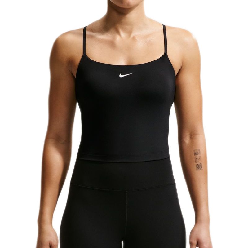 Damski top tenisowy Nike One Medium Support Padded Adjustable Sports - black/white