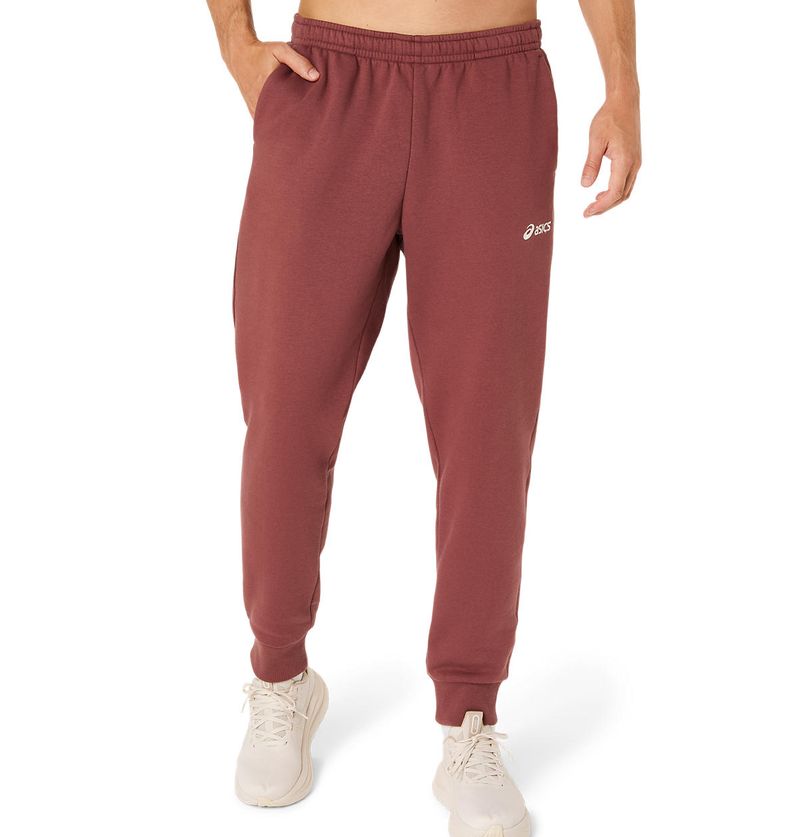 Męskie spodnie Asics Logo Fleece - rusted rock