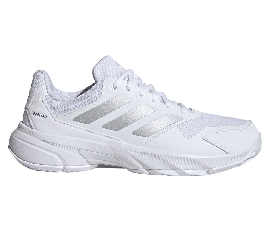 Adidas CourtJam Control 3 W - cloud white/silver metallic/frozen purple
