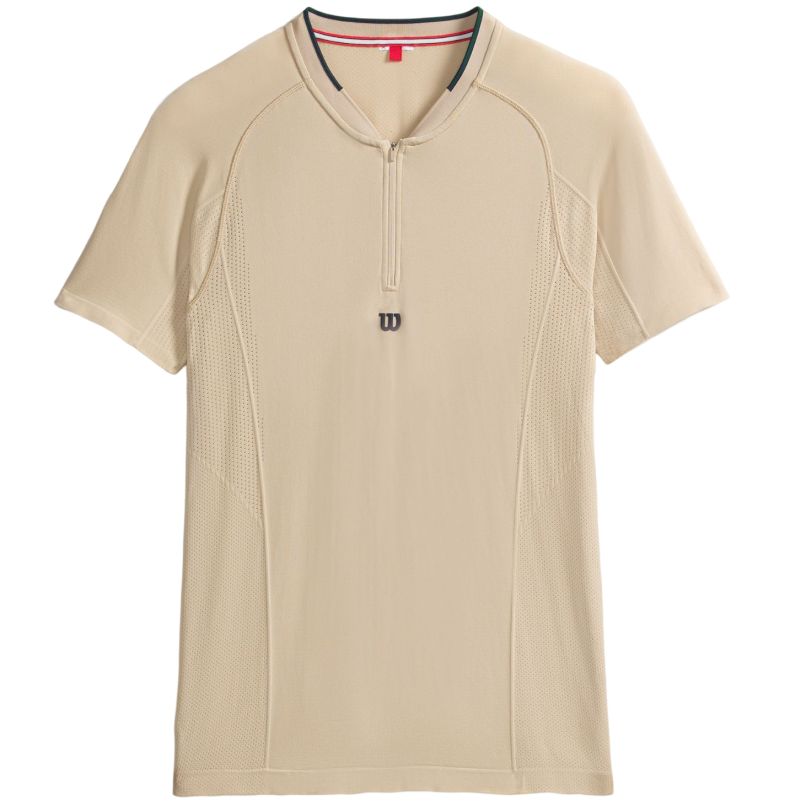 Wilson Players Seamless Zip Henley 2.0 - safari