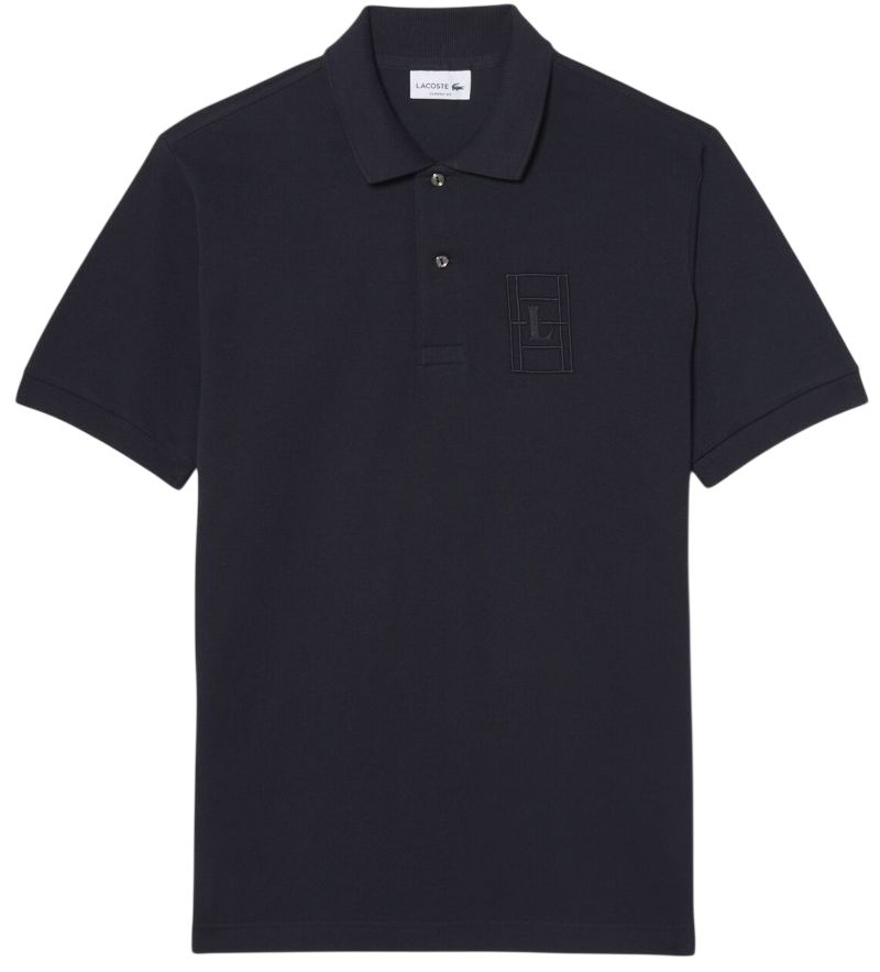 Lacoste Classic Fit Embroidery Detail Petit Piqué - black