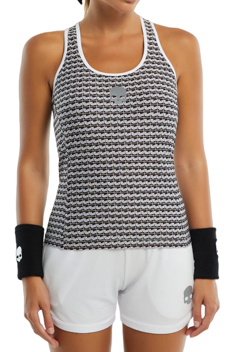 Hydrogen Pipe All Over Tech Tank Top - white/black