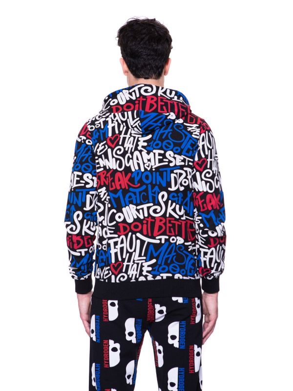 Hydrogen Graffiti FZ Hoodie Man - black