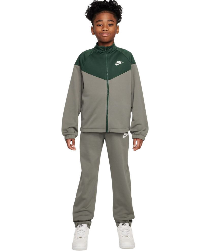 Nike Kids Dri-Fit Poly Knit Full Zip - light army/fir/white