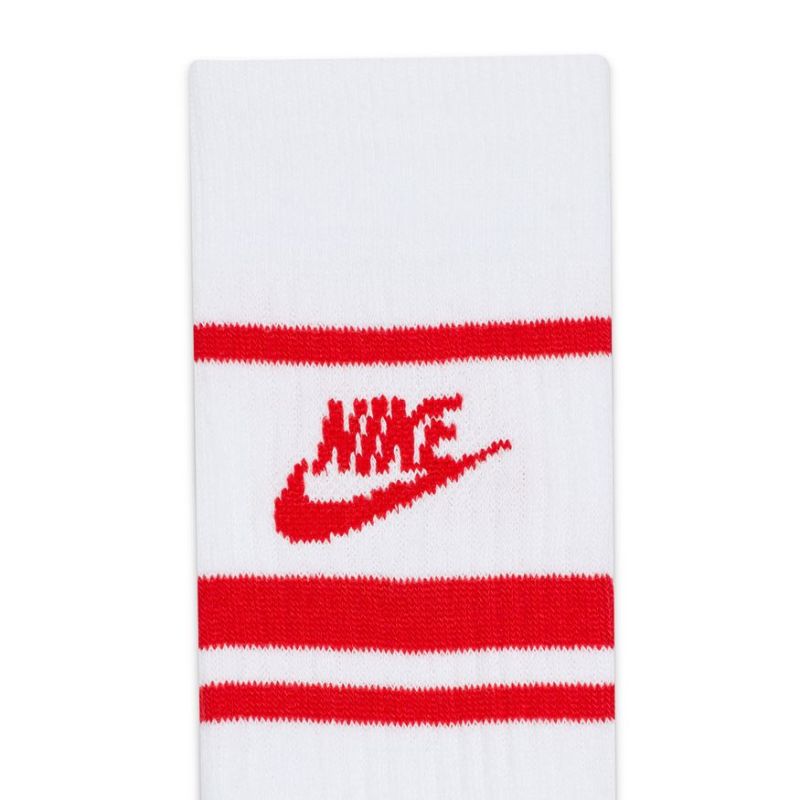Nike Sportswear Everyday Essential Crew 3P - white/unioversity red/university red
