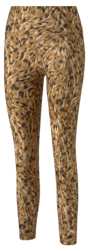Puma Safari Glam High Waisted 7/8 Training Leggings - desert tan/fur real print