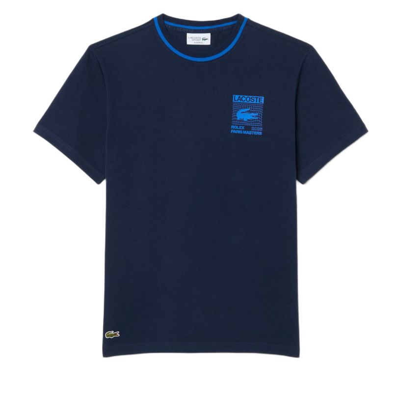Męski t-shirt Lacoste Rolex Paris Masters - navy blue