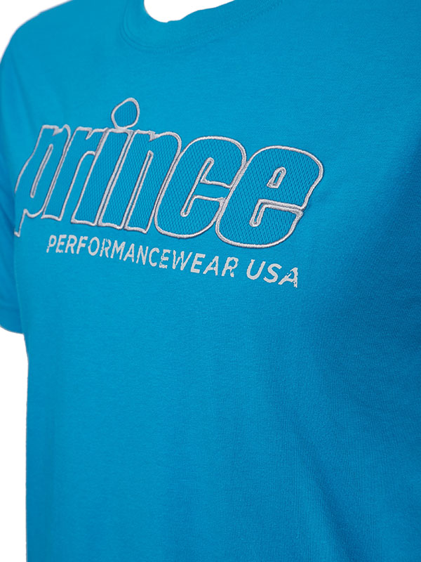 Prince Applique Crew T-shirt - aqua