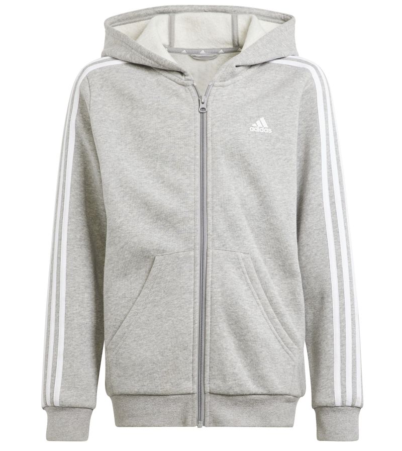 Adidas Kids 3 Stripes Full-Zip Hoodie