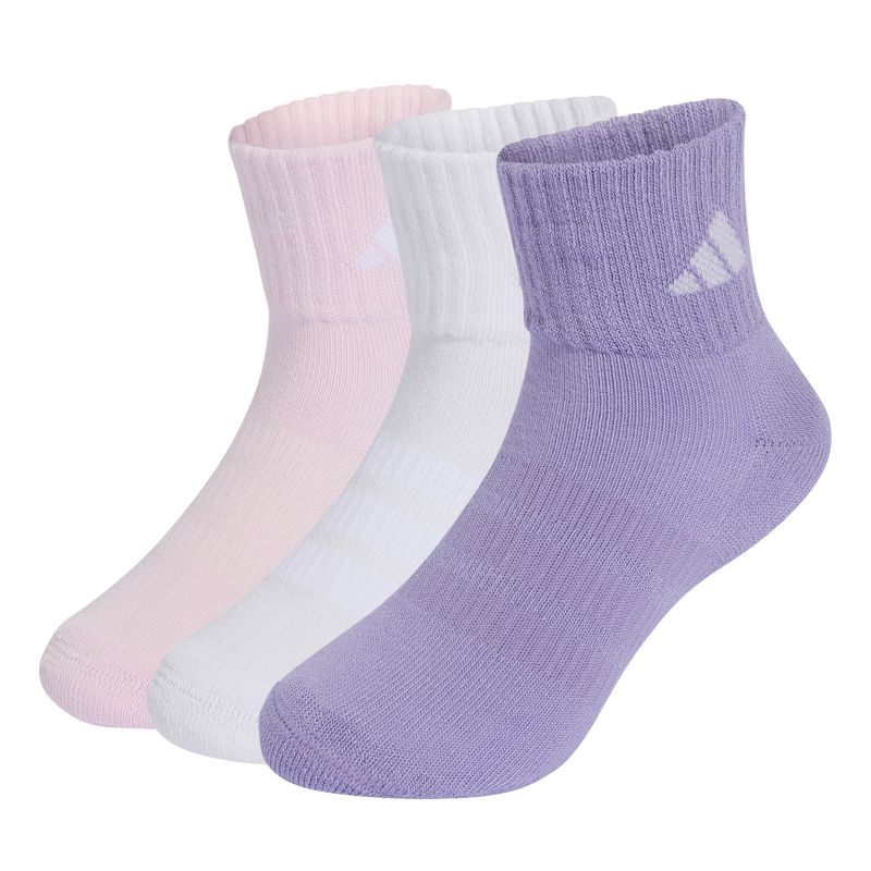 Adidas Kids Cushioned Ankle 3P - magic lilac/white/clear pink