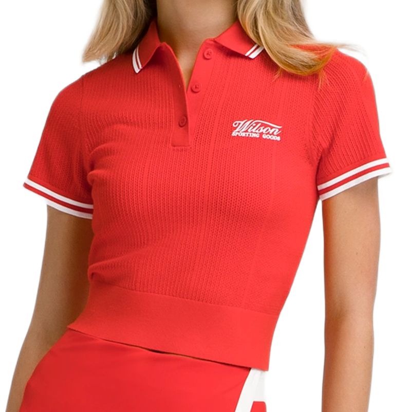 Damskie polo Wilson Shrunken Essex - infrared