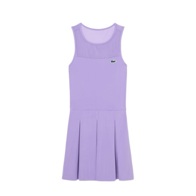 Damska sukienka Lacoste Dual Fabric Pleated Stretch Tennis - purple