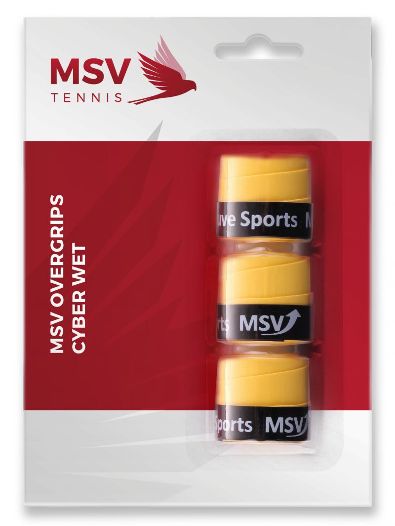 MSV Cyber Wet Overgrip yellow 3P MSV Cyber Wet Overgrip yellow 3P