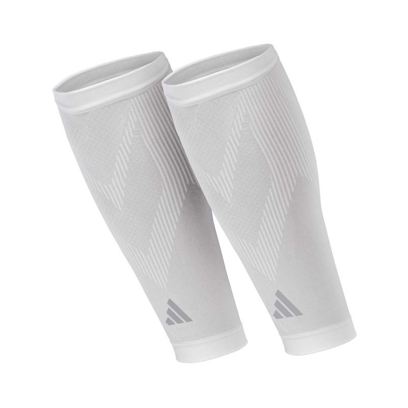 Opaska uciskowa Opaska kompresyjna na łydkę Adidas Compression Calf Sleeves 2P - white