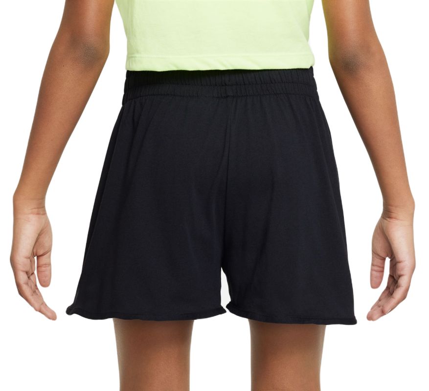 Nike Dri-Fit Breezy High-Waisted Training Shorts - black/white