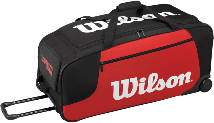 wilson-wheeled-travel-duffel-black-red-1 Wilson Wheeled Travel Duffel - black/red