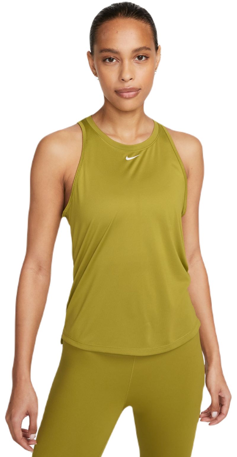 Nike Dri-Fit One Tank - moss/white