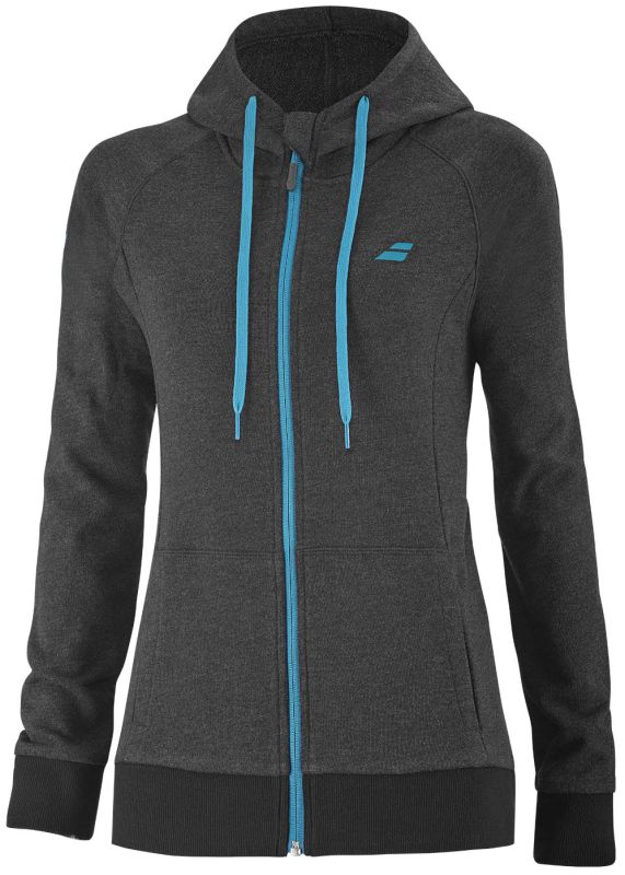 Babolat Exercise Hood Jacket Girl - black heather