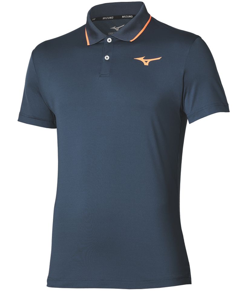 Męskie polo Mizuno Tennis Short-Sleeve - insigna blue