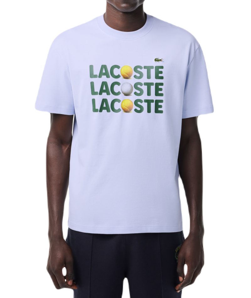 Lacoste Heavy Cotton Tennis Ball Print T-Shirt