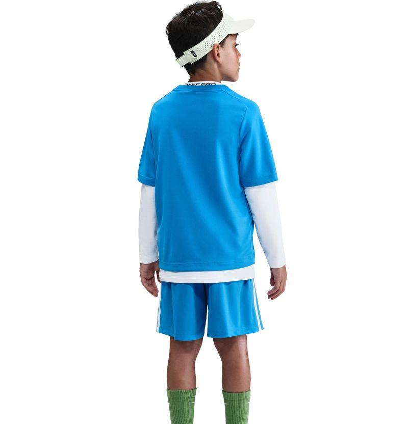 Nike Boys Multi Dri-FIT Short-Sleeve Top - lt photo blue/white
