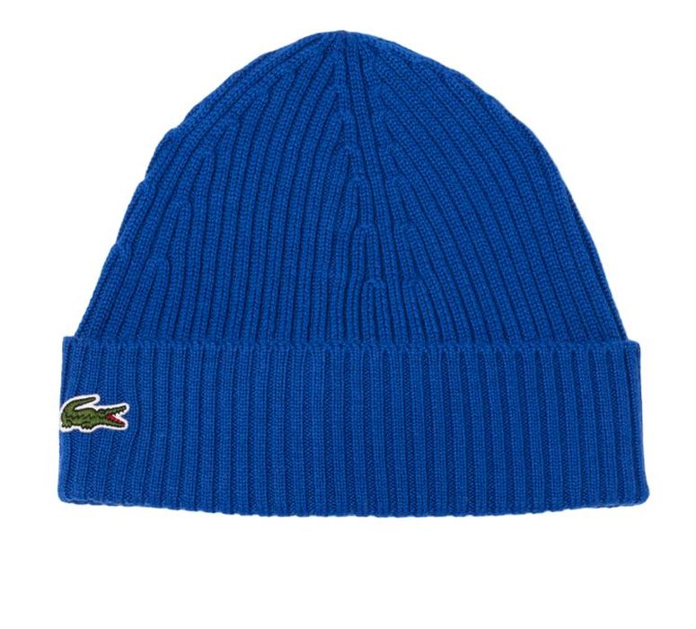 Lacoste Unisex Ribbed Wool Beanie