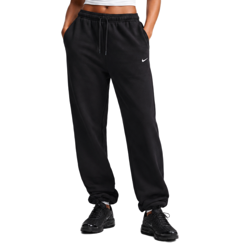 Damskie spodnie Nike Studio Fleece Medium Weight - black/sail