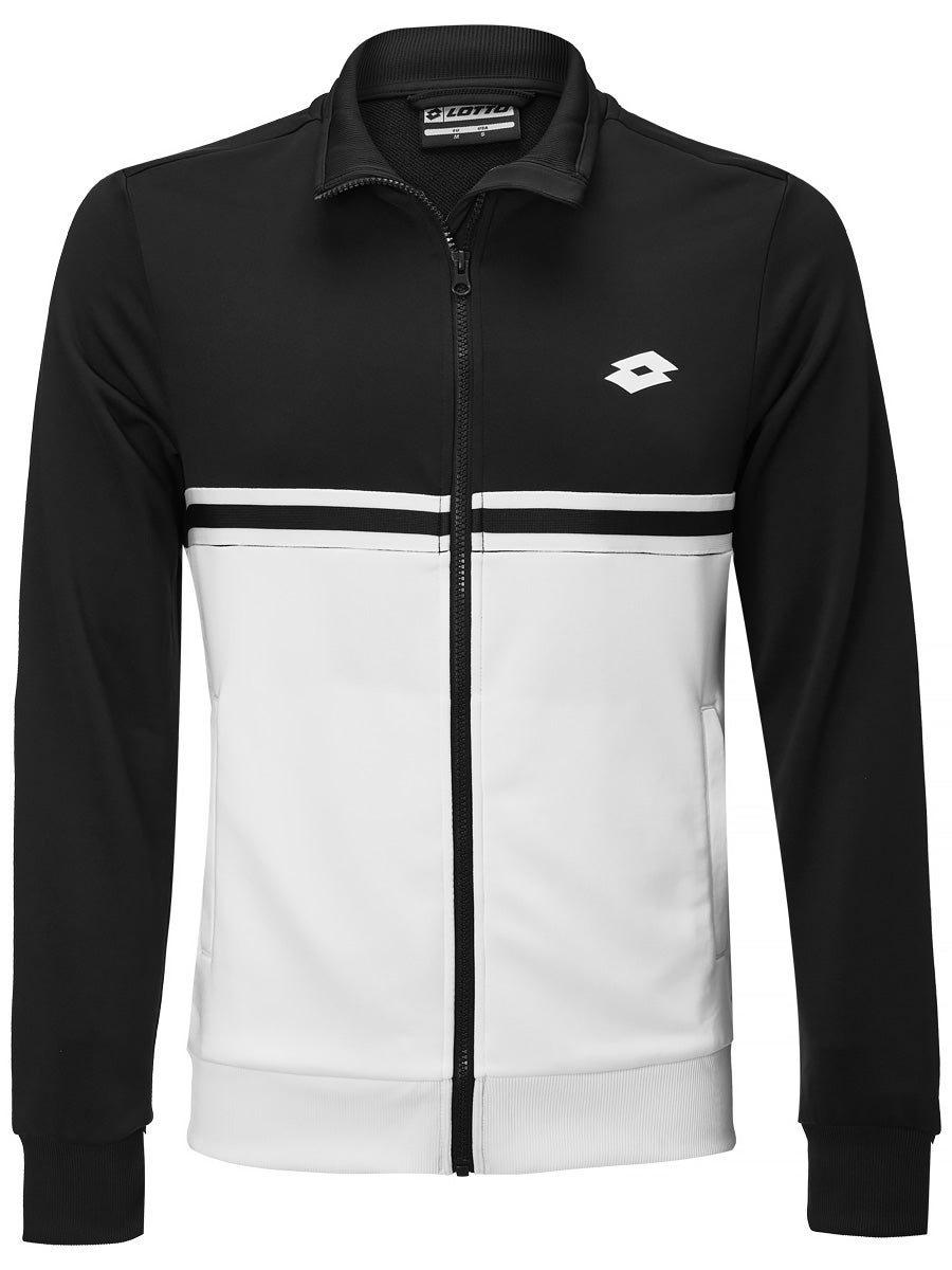 Lotto Squadra II Sweat FZ PL - bright white/all black Lotto Squadra II Sweat FZ PL - bright white/all black