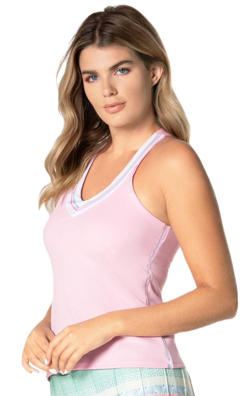 CT992-V87681-2 Lucky in Love Deco in Love Retro Love Tank With Bra - pink