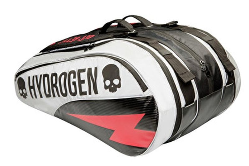 hydrogen-tennis-bag-12-rackets-black-silver-1 Hydrogen Tennis Bag 12 Rackets - black/silver