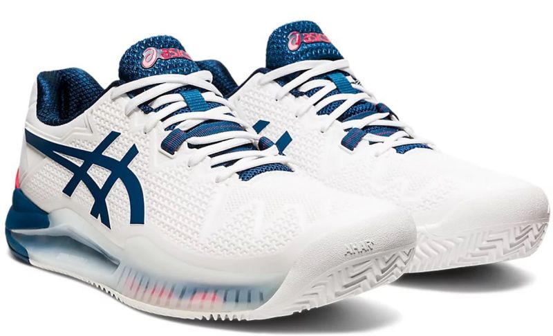 Asics Gel-Resolution 8 Clay - white/mako blue