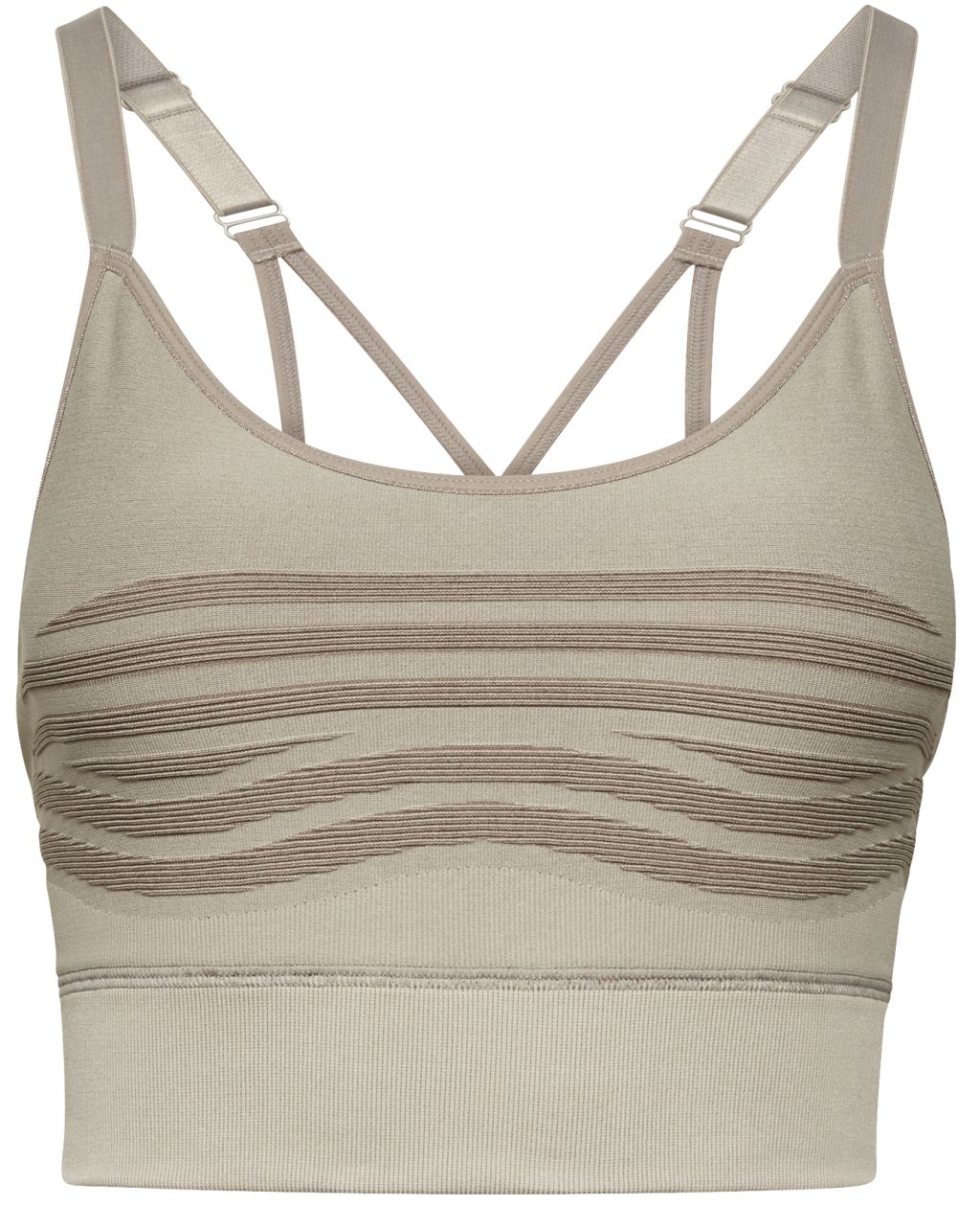 Reebok Womens Les Mills Strappy Seamless Bra - boulder grey