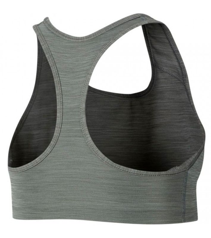 Nike Swoosh Futura Bra W - smoke grey/heather/black