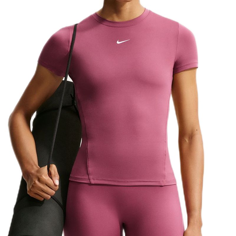 Nike One Fitted Short Sleeve - pink smoke/white