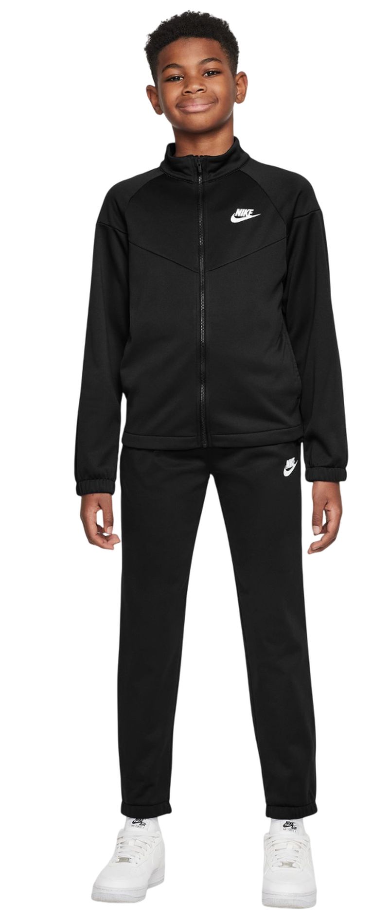 Nike Kids Dri-Fit Poly Knit Full Zip - blak/black/white 