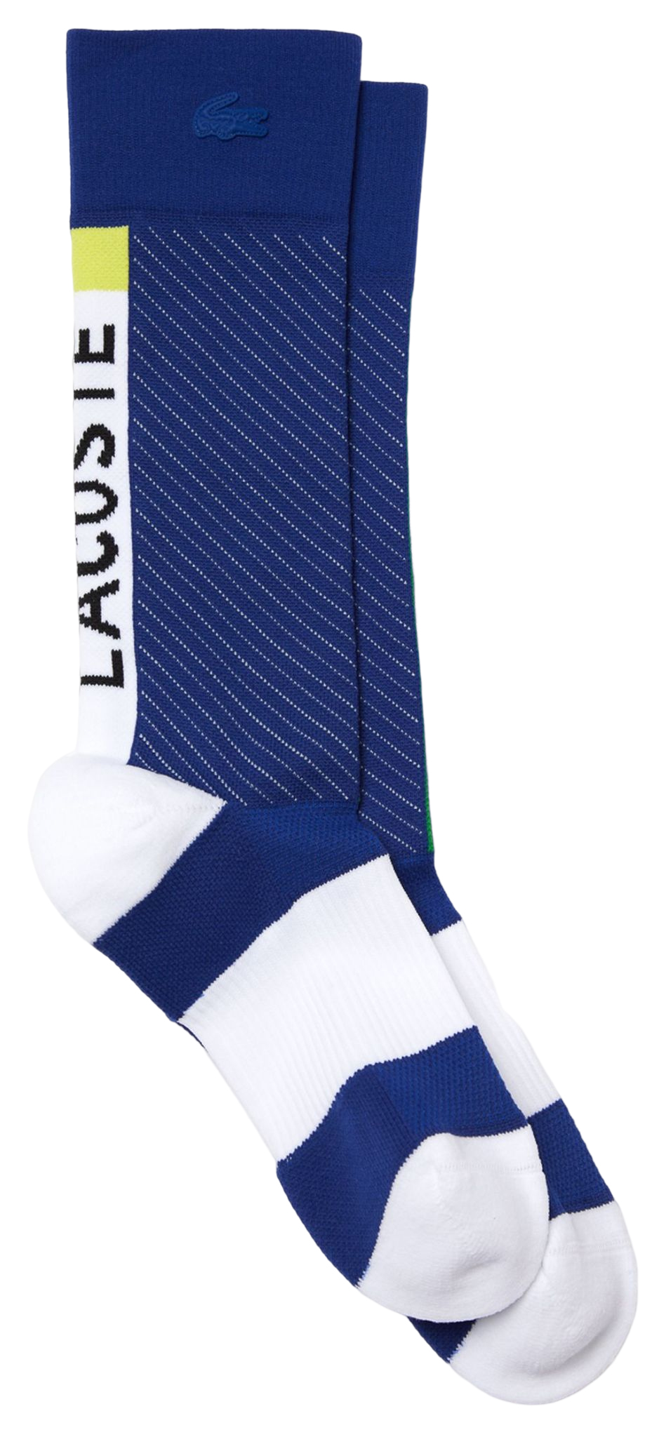Lacoste SPORT Compression Zones Long Tennis Socks 1P - blue/white/green/flashy yel Lacoste SPORT Compression Zones Long Tennis Socks 1P - blue/white/green/flashy yel