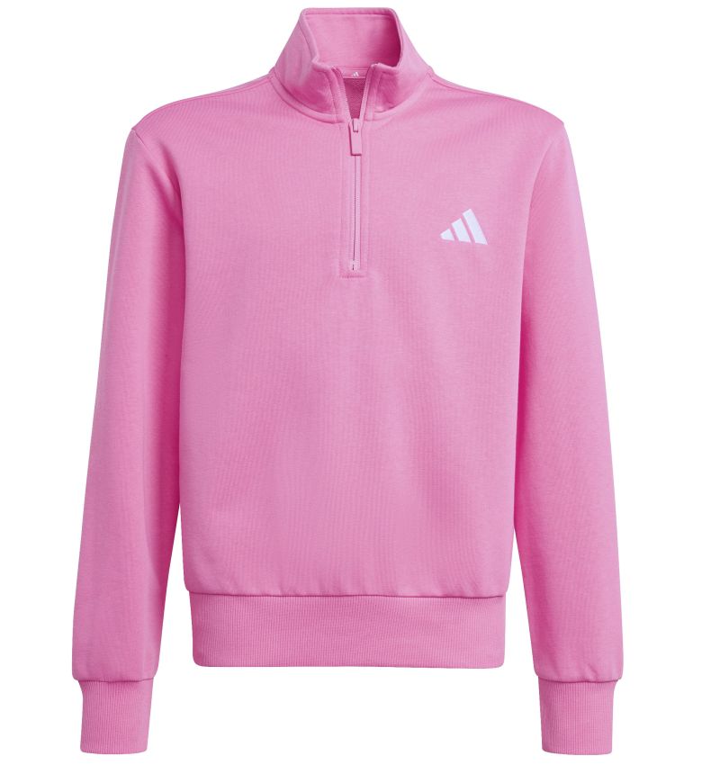 Adidas Junior Full-Zip Sweatshirt - pink fusion/white