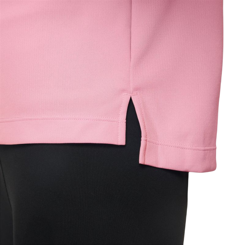 Nike Girls Dri-FIT Long-Sleeve 1/4-Zip Top - med soft pink/white