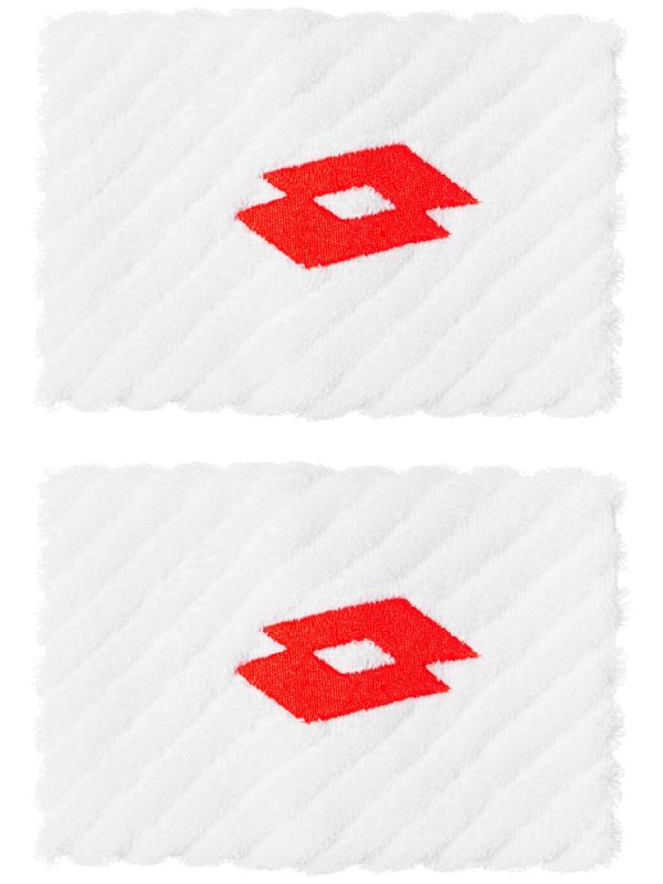 Lotto Tennis Wristband - brilliant white/fiery coral