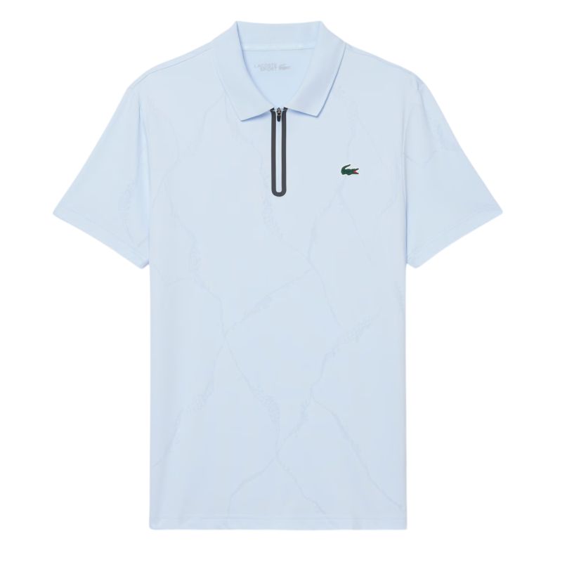 Męskie polo Lacoste Ultra Dry Jacquard Crocodile Tennis - sugared blue