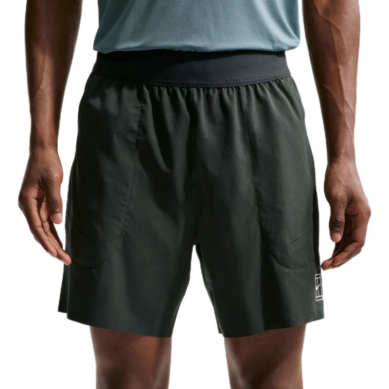 Nike Court Advantage Dri-Fit 6in Tennis - black spruce/white