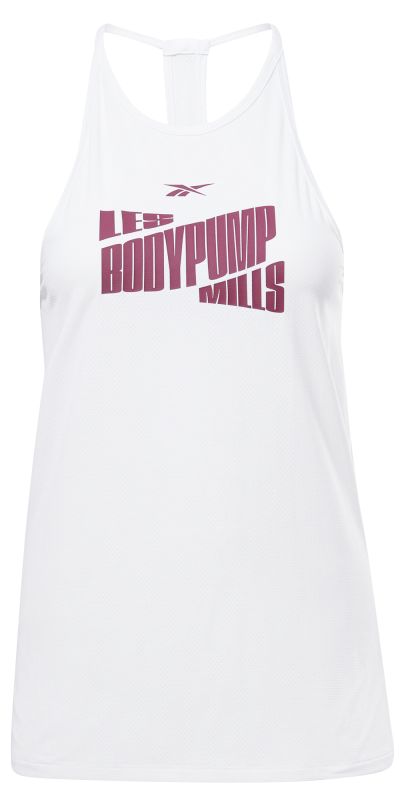 Reebok Les Mills Activchill Graphic BP Tank W - white Reebok Les Mills Activchill Graphic BP Tank W - white