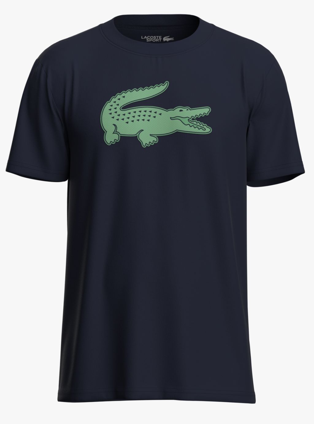 Lacoste SPORT 3D Print Crocodile Breathable Jersey T-shirt - navy blue/green Lacoste SPORT 3D Print Crocodile Breathable Jersey T-shirt - navy blue/green