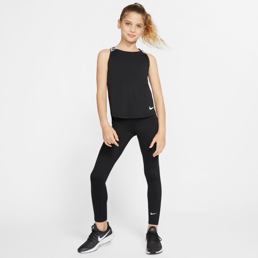 Nike Dry Tank Elastika G - black/white/white