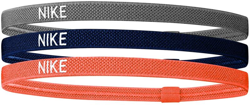 Nike Elastic Hairbands 3PK - smoke grey/midnight navy/bright mango