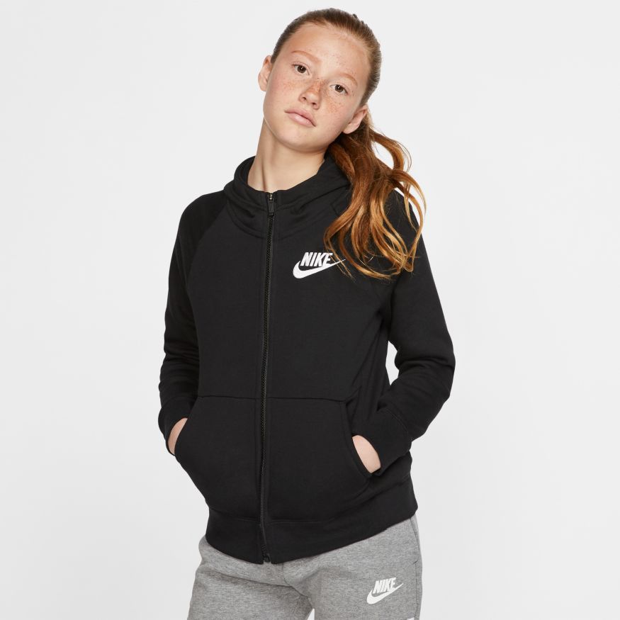 Nike Swoosh Full Zip - black/white