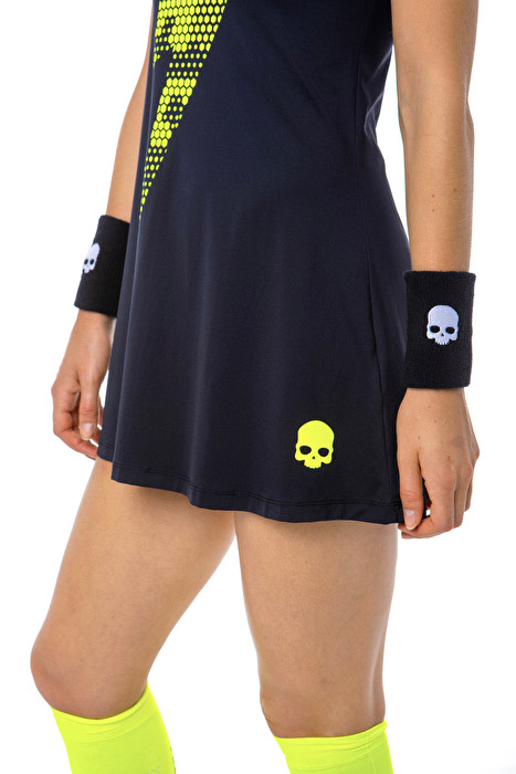 Hydrogen Tech Thunderbolt Dress - black/yellow fluo