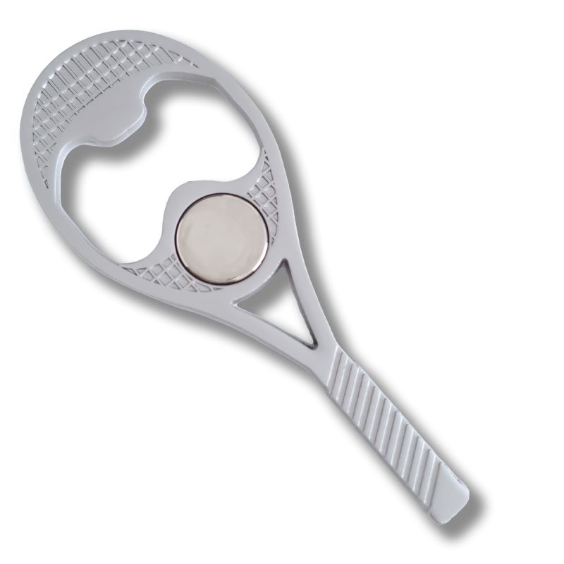 Australian Open Magnet Bottle Opener Racquet - silver